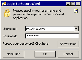 LogIn dialog