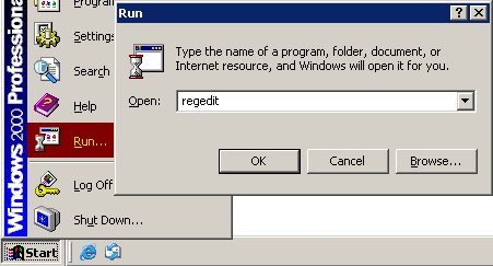 run registry editor